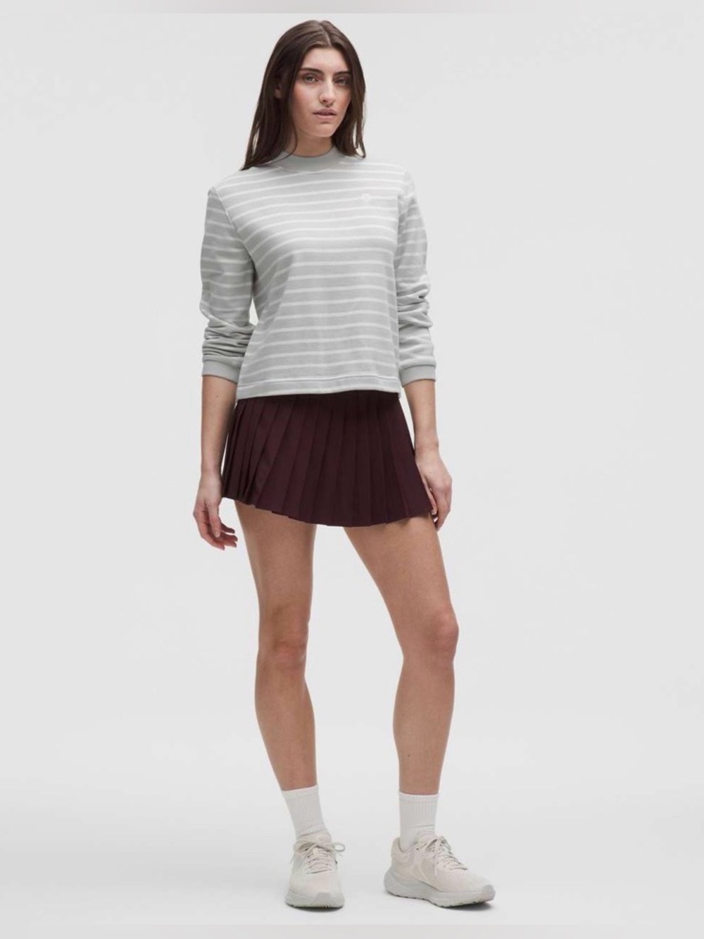 Lululemon Cotton French Terry Crewneck Pullover in Yachtie Stripe Vapor White - Picture 5 of 9